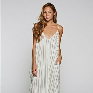 Stripped cotton summer maxi dress.